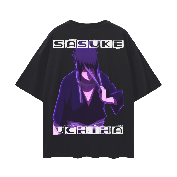 Maufor Sasuke Uchiha Deep Drop Shoulder Tee